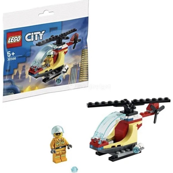 LEGO City Fire Helicopter 30566 Ages 5+ 40 Pieces NEW FACTORY SEALED Polybag - Picture 2 of 4